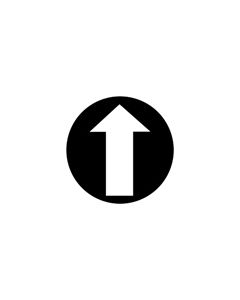 Standard Steel Gobo #77963 - Arrow - Size B (86mm)