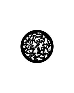 Standard Steel Gobo #71030 - Jagged Breakup - Size B (86mm)