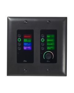 EC-8BV Soundweb London Contrio Ethernet Controller with 8 Buttons and Volume Control (US Decora) - Black