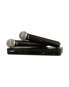 BLX288/PG58 Wireless Dual Vocal System with (2) PG58 Handheld Transmitters with Power Supply - Frequency: H9 (512-542 MHz) 