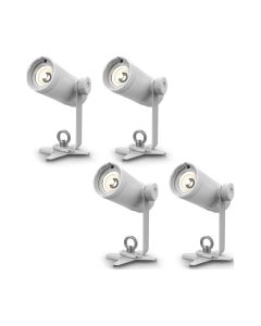 EZpin Battery-Powered Light Fixtures (4-Pack) - With Accessories - White