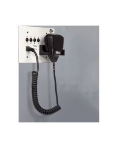 FM-704 Wall Mount 4-Zone Paging Station with Paging Station Microphone, Strain Relief Clamp, (4) Screws