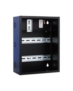 eDIN System Enclosure with (2) 9" Horizontal DIN Rail (10" x 13" x 4.5") 