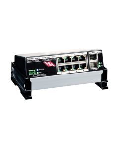 VIA8 Gigabit Ethernet Switch with 8 Ports, eDIN (Supports PoE) (6.25")