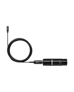 TL48 TwinPlex Subminiature Lavalier Microphone with Preamp, 3-Pin XLR Connector, Accessory Kit - Black