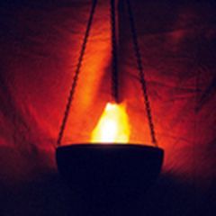 Le Flame Module with Hanging Bowl and Chains - 110V 
