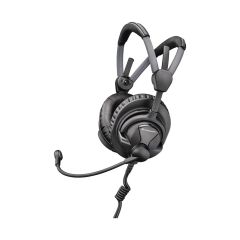 HME 27 Professional Broadcast Headset with Pre-Polarized Condenser Microphone (Cable Not Included) - Black