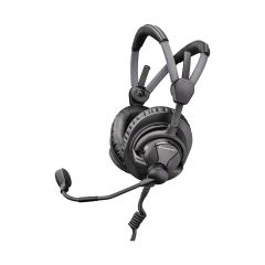 HMDC 27 Professional Broadcasting Headset with Large Headband Padding, Wind/Pop Screen, Cable Clip, II-X3K1 Cable - Black