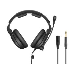 HMD 300 PRO Professional Monitoring Single-Sided Headset with Microphone, Modular Cable, Wind/Pop Screen, Cable - Black