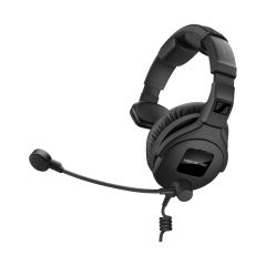 HMD 300 PRO Professional Monitoring Dual-Sided Headset with Microphone, Wind/Pop Screen (Cable Not Included) - Black