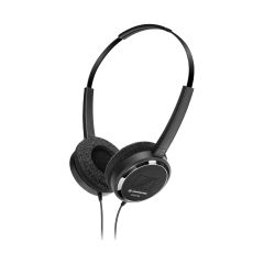 HP 02 Adjustable Headband Headphones with 100 cm Cable, Straight 3.5 mm Stereo Plug (Single-Pack) - Black