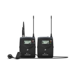 EW 122P G4 Evolution Wireless G4 Camera Lavalier ME 4 Set - Camera Receiver, Bodypack Transmitter, Clip-On Microphone, Batteries, Camera Adapter, 3.5 mm Jack Cable, XLR to 3.5 mm Jack Adapter Cable - Frequency: A (516-558 MHz) - Black