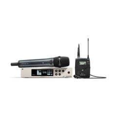 EW 100 G4-ME2/835-S Evolution Wireless G4 Lavalier/Vocal Combo Set - Rackmount Receiver, Handheld Transmitter, Microphone Head, Bodypack Transmitter, Lavalier Microphone, Rack Kit, Linking Cable, Mic Clip - Frequency: A (516-558 MHz)