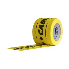 Cable Path Zone Coated Gaffers Tape (4" x 30 yd) - Yellow Printed Black