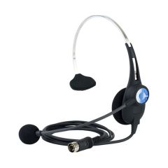 Single Open-Ear, Lightweight Headset with 4-Pin XLR Female Connector