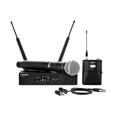 QLXD124/85 Handheld, Lavalier Combo Wireless Microphone System - Frequency: H50 (534-598 MHz)