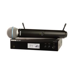 BLX24R/B58 Wireless Vocal Rack-mount Set with Beta 58A, Power Supply - Frequency: H10 (542-572 MHz) 