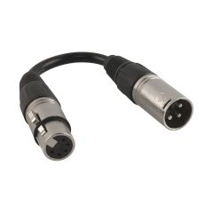 XLR DMX Turnaround Cable with 5-Pin Female to 3-Pin Male - 6 in (152.4 mm)