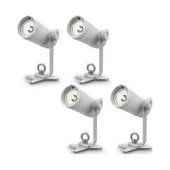 EZpin Battery-Powered Light Fixtures (4-Pack) - With Accessories - White