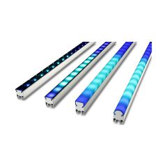 Exterior PixLine 40 Aluminum RGB Outdoor-Rated Linear LED Video Fixture with 40 mm Pitch and Graze (Asymmetric Lens) - 50" (1270 mm), Right