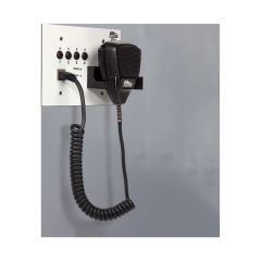 FM-704 Wall Mount 4-Zone Paging Station with Paging Station Microphone, Strain Relief Clamp, (4) Screws