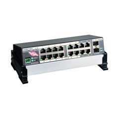 VIA16 PoE Ethernet Switch with 16 Ports, eDIN (Supports PoE) (8")